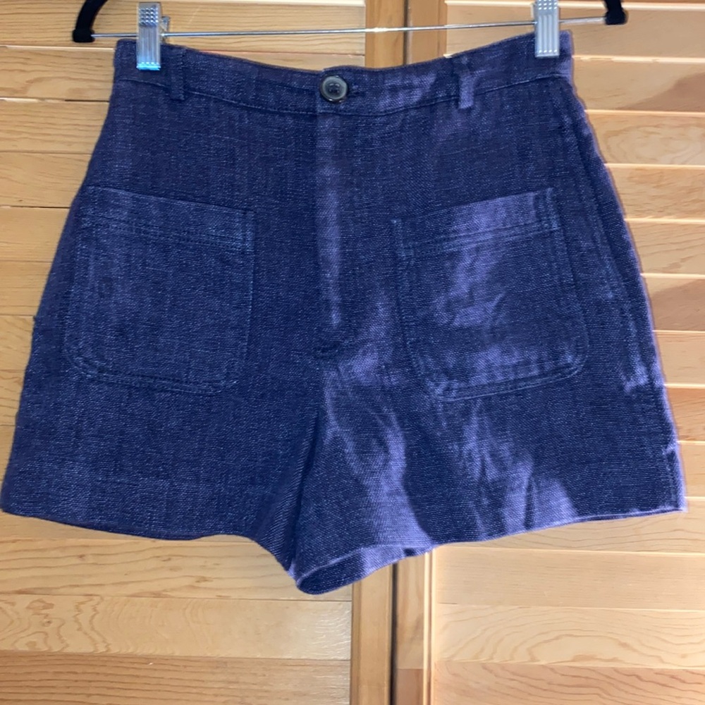Zara Women’s Dark Denim Front Pockets 1 Pocket in back & Two Side Pockets SZ 5
